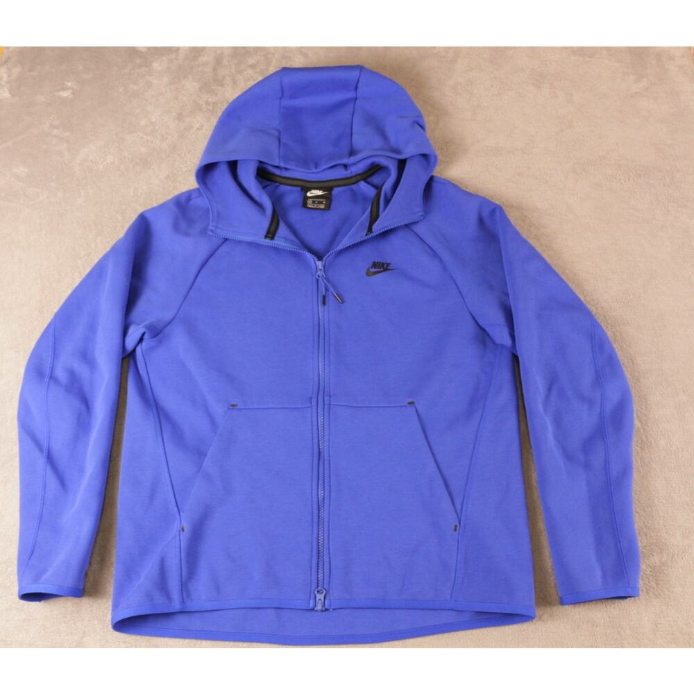 Nike Sportswear Tech Fleece Full Zip Hoodie Blue Men's Size M CU4489